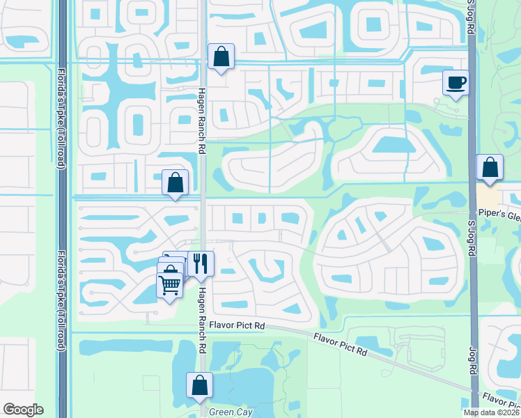 map of restaurants, bars, coffee shops, grocery stores, and more near 7316 Modena Drive in Boynton Beach