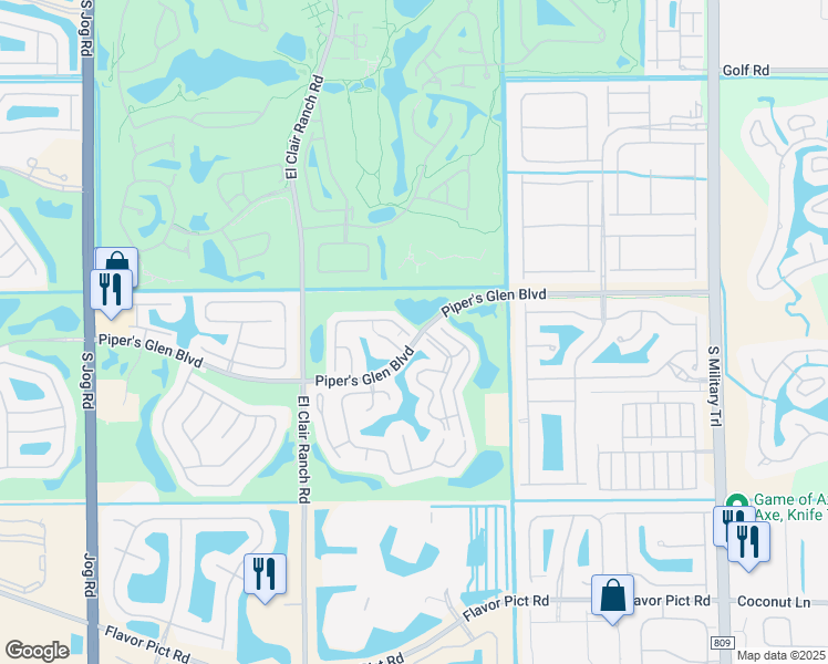 map of restaurants, bars, coffee shops, grocery stores, and more near 5681 Northpointe Lane in Boynton Beach