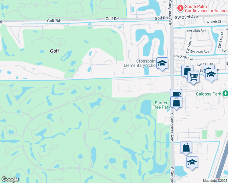 map of restaurants, bars, coffee shops, grocery stores, and more near 1908 Palmland Drive in Boynton Beach