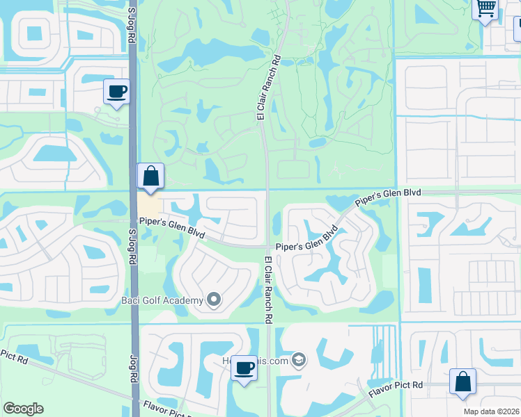map of restaurants, bars, coffee shops, grocery stores, and more near 6115 Bay Isles Drive in Boynton Beach