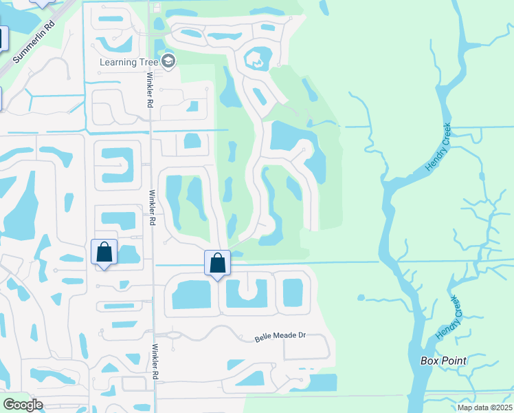 map of restaurants, bars, coffee shops, grocery stores, and more near 16290 Crown Arbor Way in Fort Myers