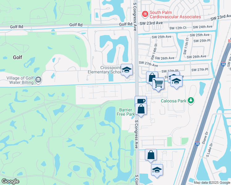 map of restaurants, bars, coffee shops, grocery stores, and more near 1551 Palmland Drive in Boynton Beach