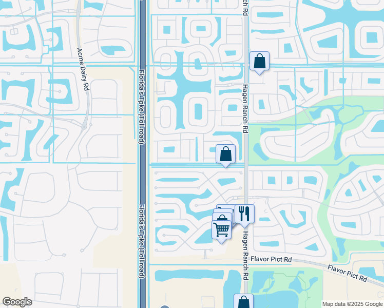 map of restaurants, bars, coffee shops, grocery stores, and more near 11944 Manzano Avenue in Boynton Beach