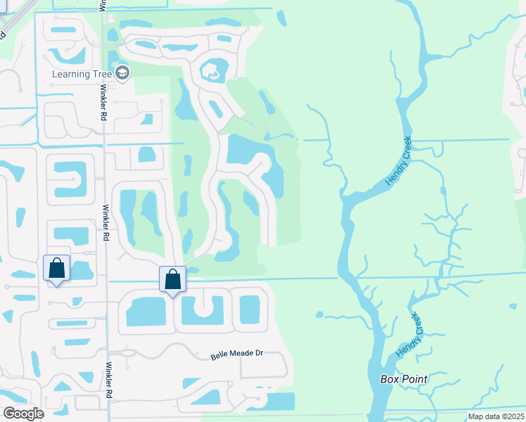 map of restaurants, bars, coffee shops, grocery stores, and more near 8821 New Castle Drive in Fort Myers