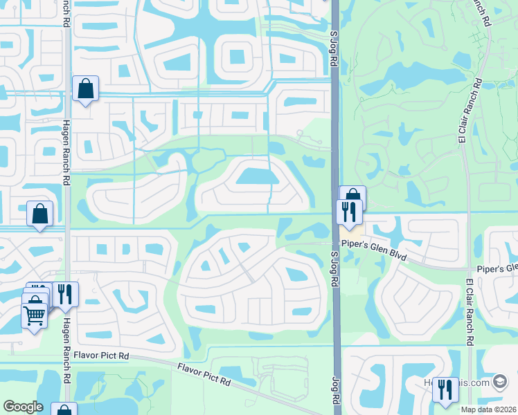 map of restaurants, bars, coffee shops, grocery stores, and more near 6820 Chimere Terrace in Boynton Beach