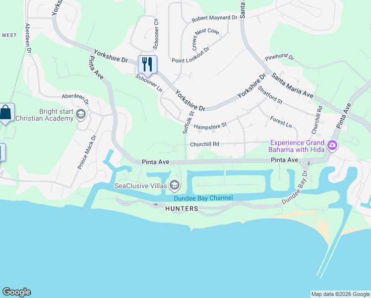 map of restaurants, bars, coffee shops, grocery stores, and more near in Freeport