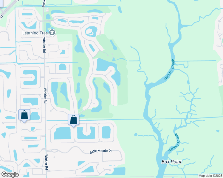 map of restaurants, bars, coffee shops, grocery stores, and more near 8821 New Castle Drive in Fort Myers