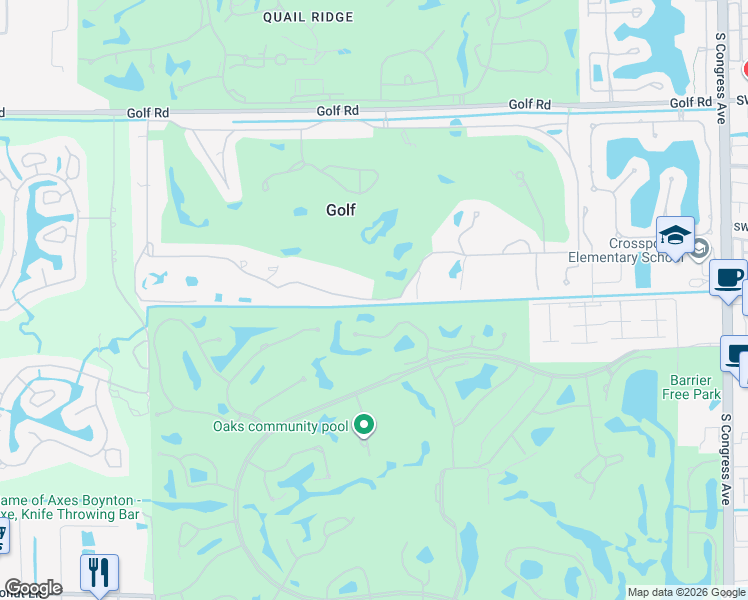 map of restaurants, bars, coffee shops, grocery stores, and more near 25 Country Road South in Boynton Beach