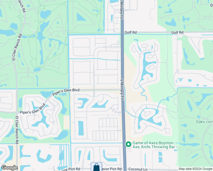 map of restaurants, bars, coffee shops, grocery stores, and more near 5124 Pelican Cove Drive in Boynton Beach
