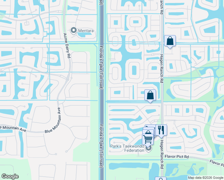 map of restaurants, bars, coffee shops, grocery stores, and more near 7862 Stanza Street in Boynton Beach