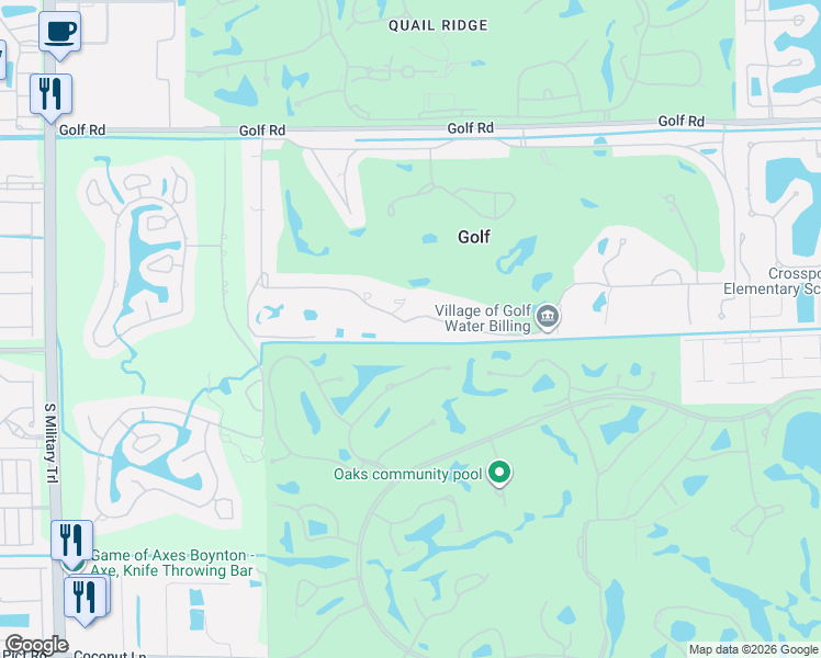 map of restaurants, bars, coffee shops, grocery stores, and more near 60 Country Road South in Boynton Beach
