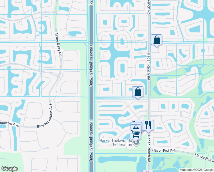 map of restaurants, bars, coffee shops, grocery stores, and more near 7854 Stanza Street in Boynton Beach
