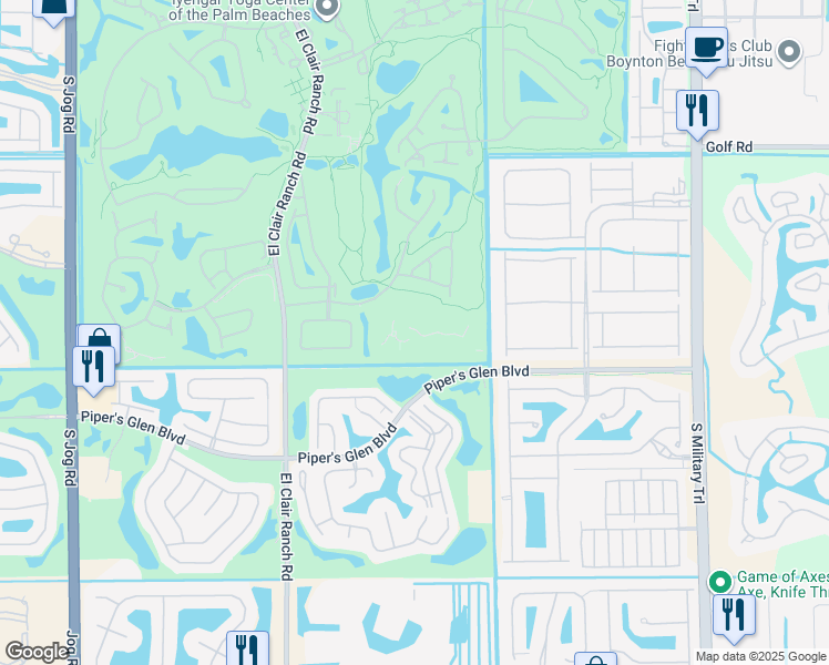 map of restaurants, bars, coffee shops, grocery stores, and more near 5659 Fairway Park Drive in Boynton Beach
