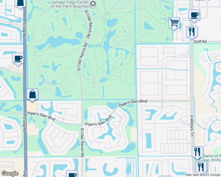 map of restaurants, bars, coffee shops, grocery stores, and more near 5690 Fairway Park Drive in Boynton Beach