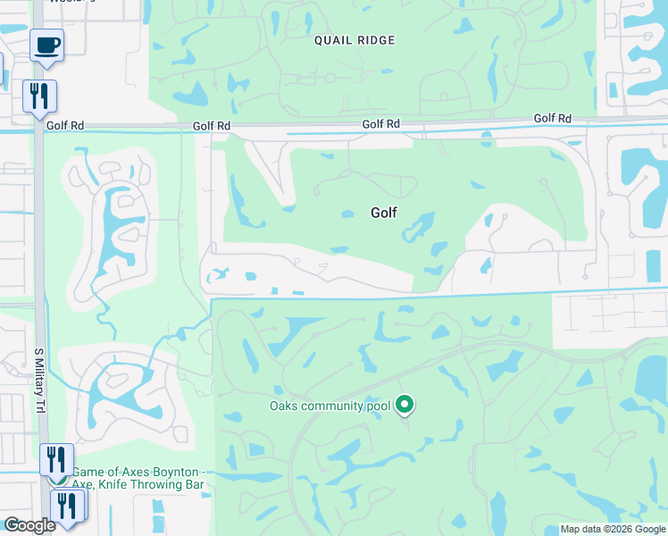 map of restaurants, bars, coffee shops, grocery stores, and more near 39 Country Road South in Boynton Beach