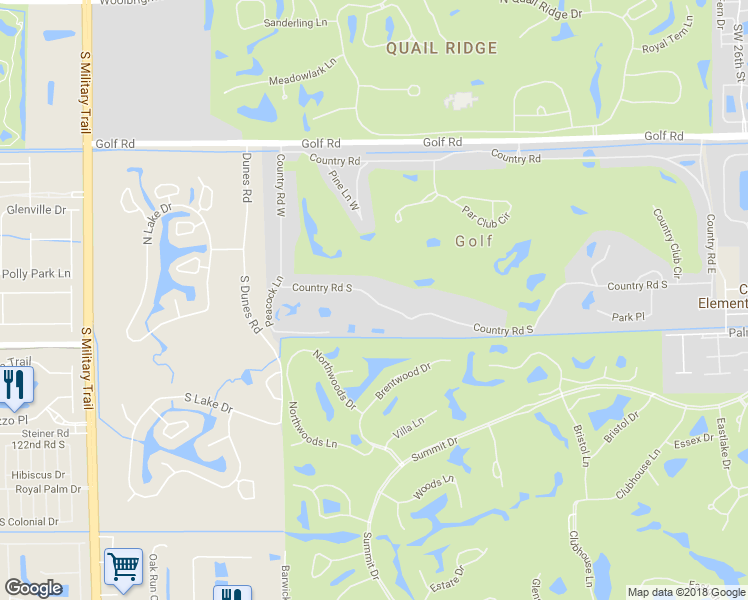 map of restaurants, bars, coffee shops, grocery stores, and more near 46 Country Road South in Golf
