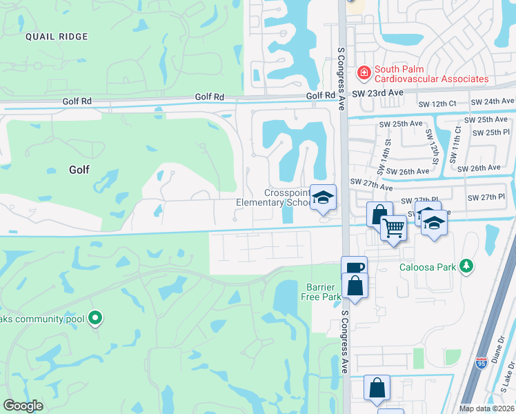 map of restaurants, bars, coffee shops, grocery stores, and more near 41 Country Lake Circle in Boynton Beach