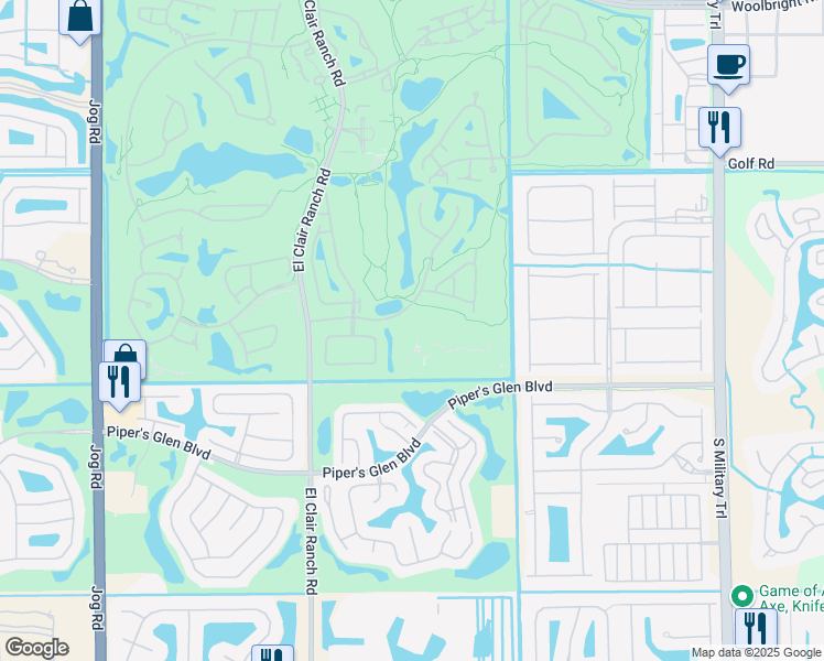 map of restaurants, bars, coffee shops, grocery stores, and more near 5690 Fairway Park Drive in Boynton Beach