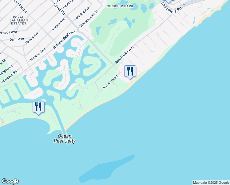 map of restaurants, bars, coffee shops, grocery stores, and more near 27 Acacia Road in Freeport