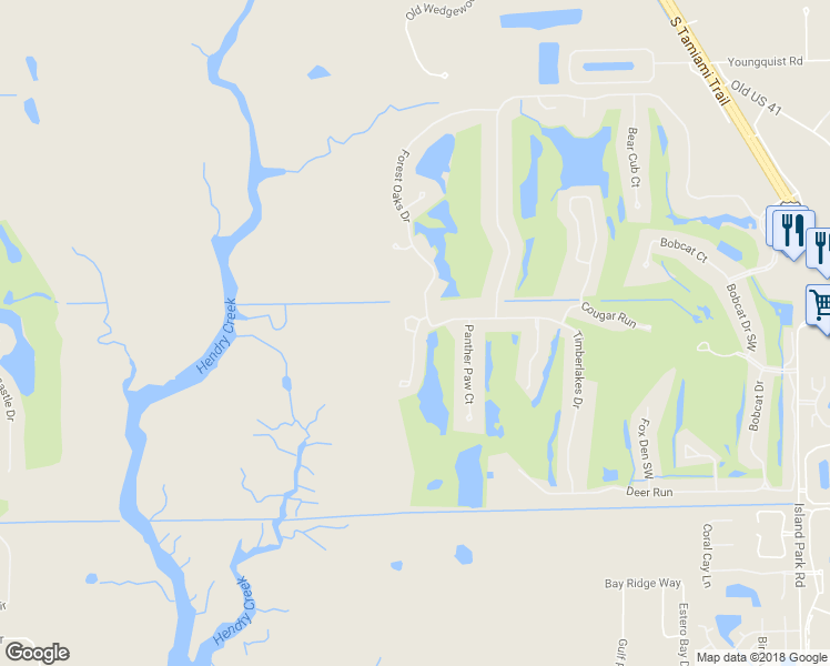 map of restaurants, bars, coffee shops, grocery stores, and more near 16531 Heron Coach Way in Fort Myers