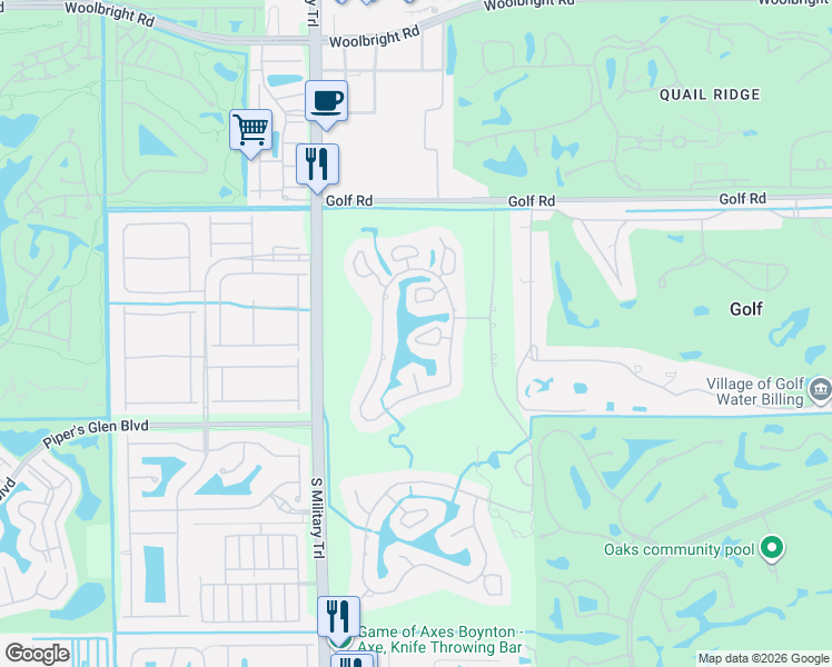 map of restaurants, bars, coffee shops, grocery stores, and more near 8 Slash Pine Villas in Boynton Beach