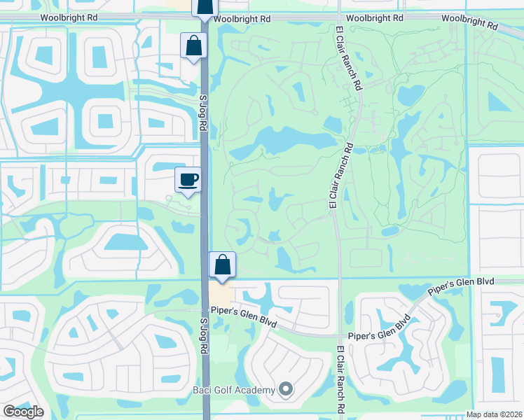 map of restaurants, bars, coffee shops, grocery stores, and more near 11821 Fountainside Circle in Boynton Beach