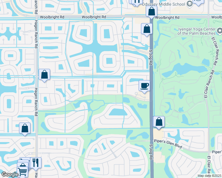 map of restaurants, bars, coffee shops, grocery stores, and more near 6815 Lismore Avenue in Boynton Beach
