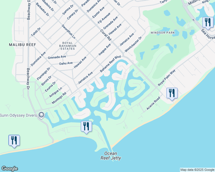 map of restaurants, bars, coffee shops, grocery stores, and more near in Freeport