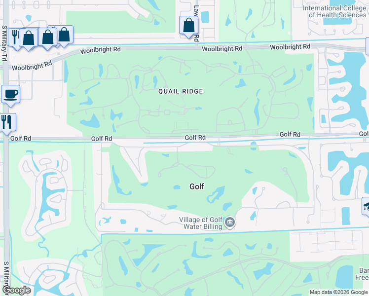 map of restaurants, bars, coffee shops, grocery stores, and more near 28 Country Road in Boynton Beach