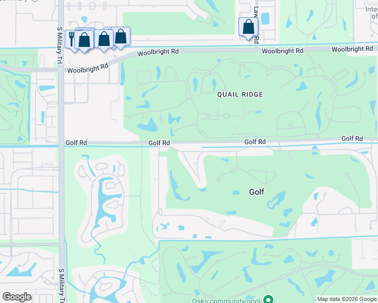 map of restaurants, bars, coffee shops, grocery stores, and more near 10 Pine Lane West in Boynton Beach