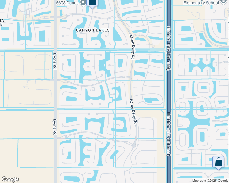 map of restaurants, bars, coffee shops, grocery stores, and more near 8553 Shallowbrook Cove in Boynton Beach