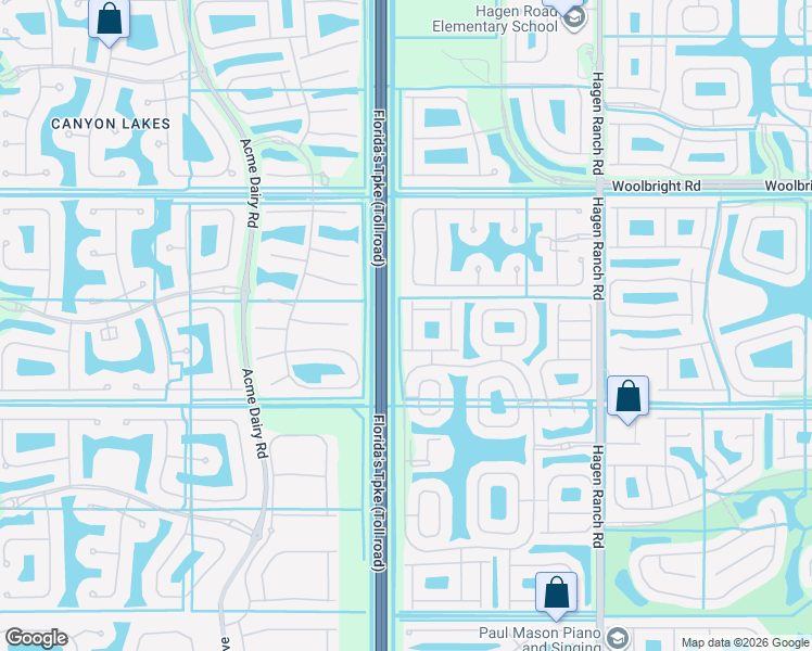 map of restaurants, bars, coffee shops, grocery stores, and more near 11307 Ola Avenue in Boynton Beach