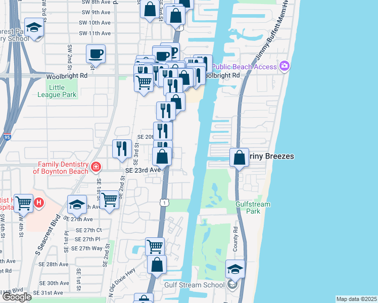 map of restaurants, bars, coffee shops, grocery stores, and more near 4102 Tuscany Way in Boynton Beach