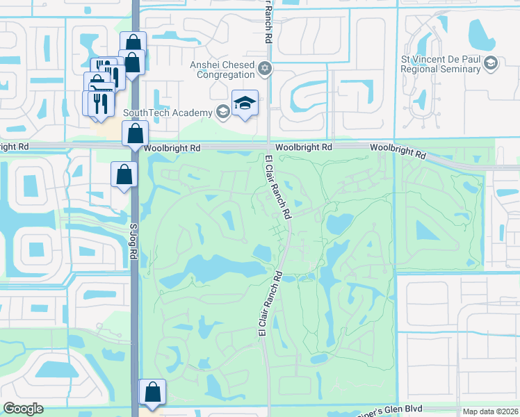 map of restaurants, bars, coffee shops, grocery stores, and more near 11247 Bannock Avenue in Boynton Beach