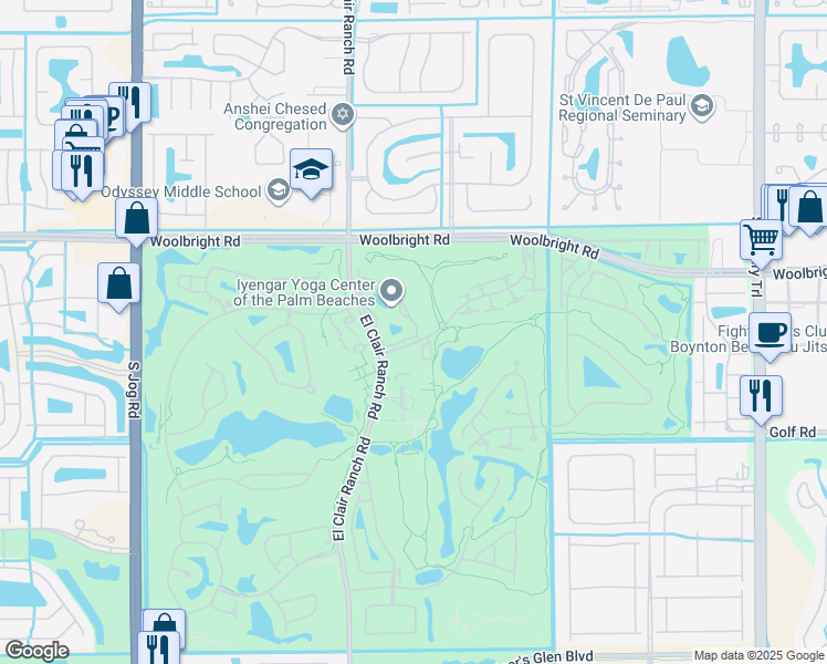 map of restaurants, bars, coffee shops, grocery stores, and more near 11258 Green Lake Drive in Boynton Beach