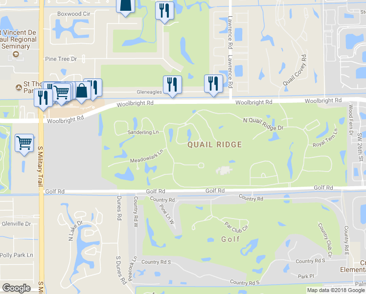 map of restaurants, bars, coffee shops, grocery stores, and more near 4254 Shell Drake Lane in Boynton Beach