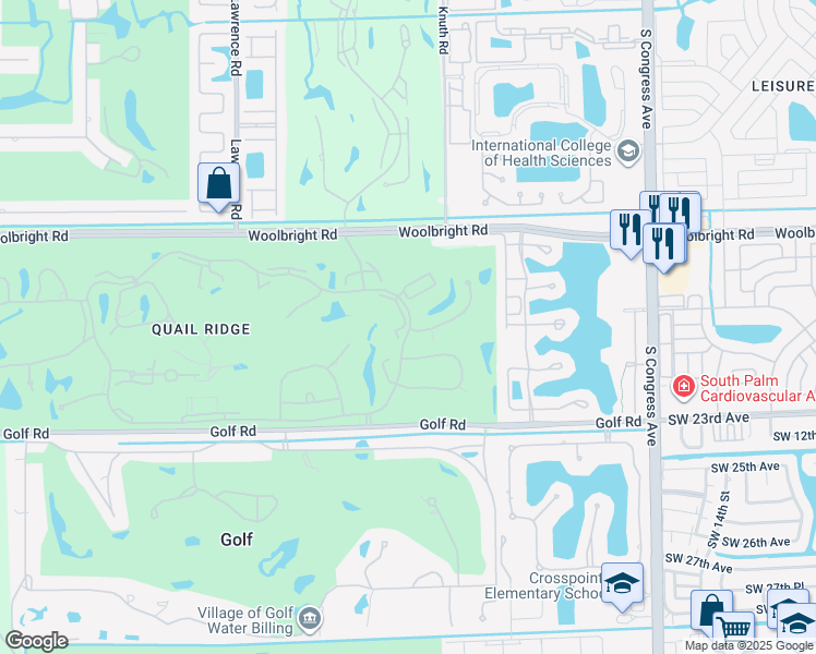 map of restaurants, bars, coffee shops, grocery stores, and more near 3440 Royal Tern Circle in Boynton Beach