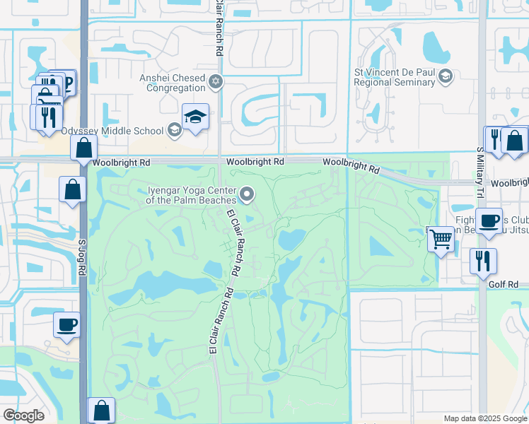 map of restaurants, bars, coffee shops, grocery stores, and more near 11258 Green Lake Drive in Boynton Beach