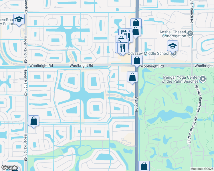 map of restaurants, bars, coffee shops, grocery stores, and more near 6896 Molakai Circle in Boynton Beach