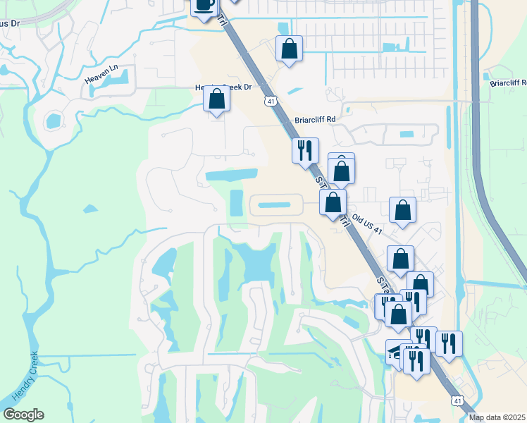 map of restaurants, bars, coffee shops, grocery stores, and more near 6071 Jonathans Bay Circle in Fort Myers