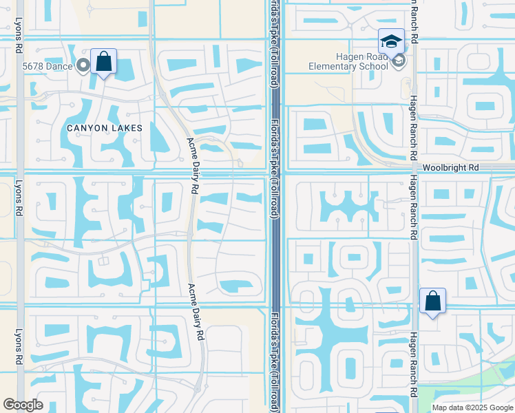 map of restaurants, bars, coffee shops, grocery stores, and more near 8115 Santalo Cove Court in Boynton Beach