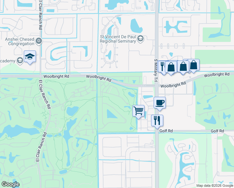map of restaurants, bars, coffee shops, grocery stores, and more near 5305 Stonybrook Drive in Boynton Beach