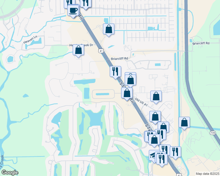 map of restaurants, bars, coffee shops, grocery stores, and more near 6001 Jonathans Bay Circle in Fort Myers
