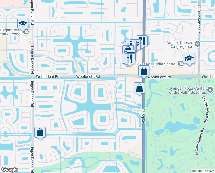 map of restaurants, bars, coffee shops, grocery stores, and more near 6760 Molakai Circle in Boynton Beach