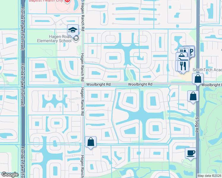 map of restaurants, bars, coffee shops, grocery stores, and more near 7273 Kea Lani Drive in Boynton Beach