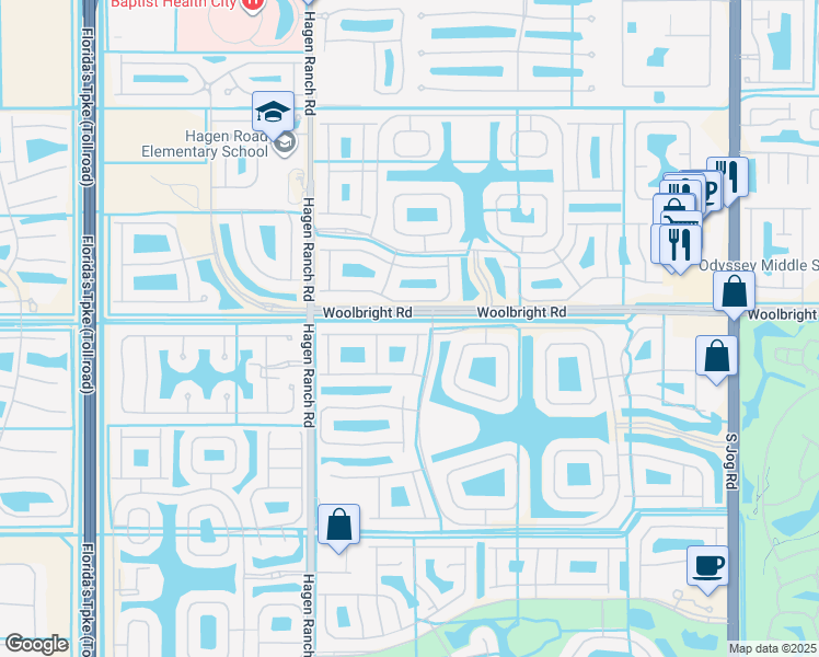 map of restaurants, bars, coffee shops, grocery stores, and more near 7281 Kea Lani Drive in Boynton Beach