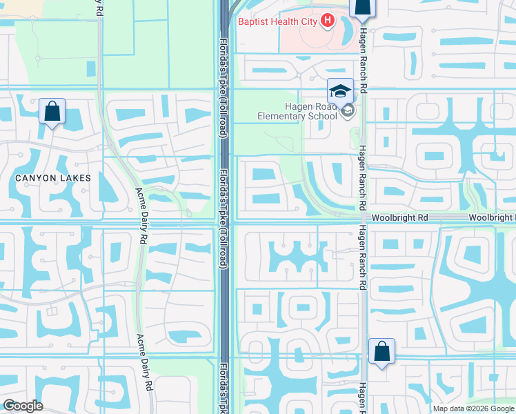 map of restaurants, bars, coffee shops, grocery stores, and more near 7950 Picklewood Park Drive in Boynton Beach