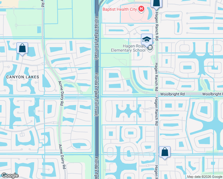 map of restaurants, bars, coffee shops, grocery stores, and more near 7951 Red Mahogany Road in Boynton Beach