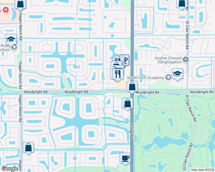 map of restaurants, bars, coffee shops, grocery stores, and more near 10901 Green Valley Walk in Boynton Beach