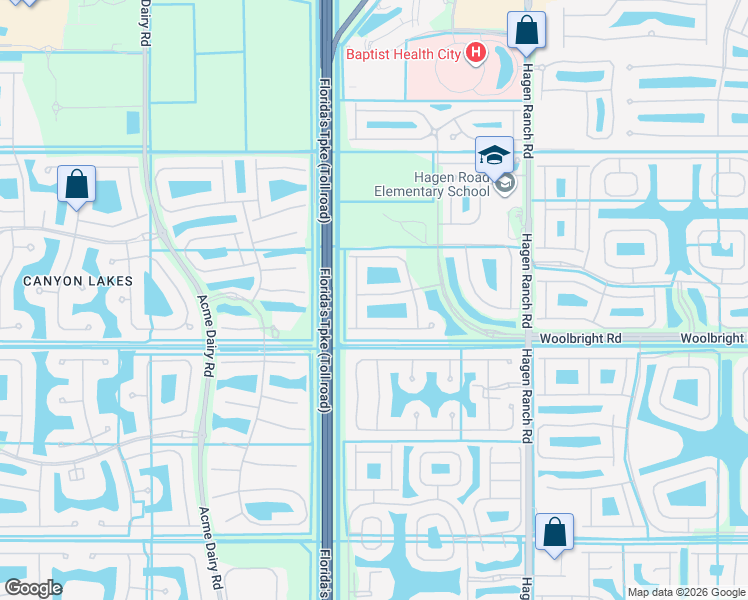 map of restaurants, bars, coffee shops, grocery stores, and more near 7950 Picklewood Park Drive in Boynton Beach